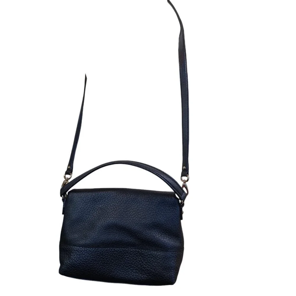 Kate Spade‎ New York Leather Bag Black Pebble Crossbody Handbag Purse